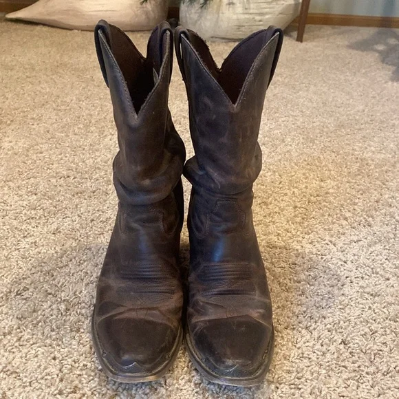 Durango Distressed Western Slouch Boots Size 8 - Picture 2 of 11